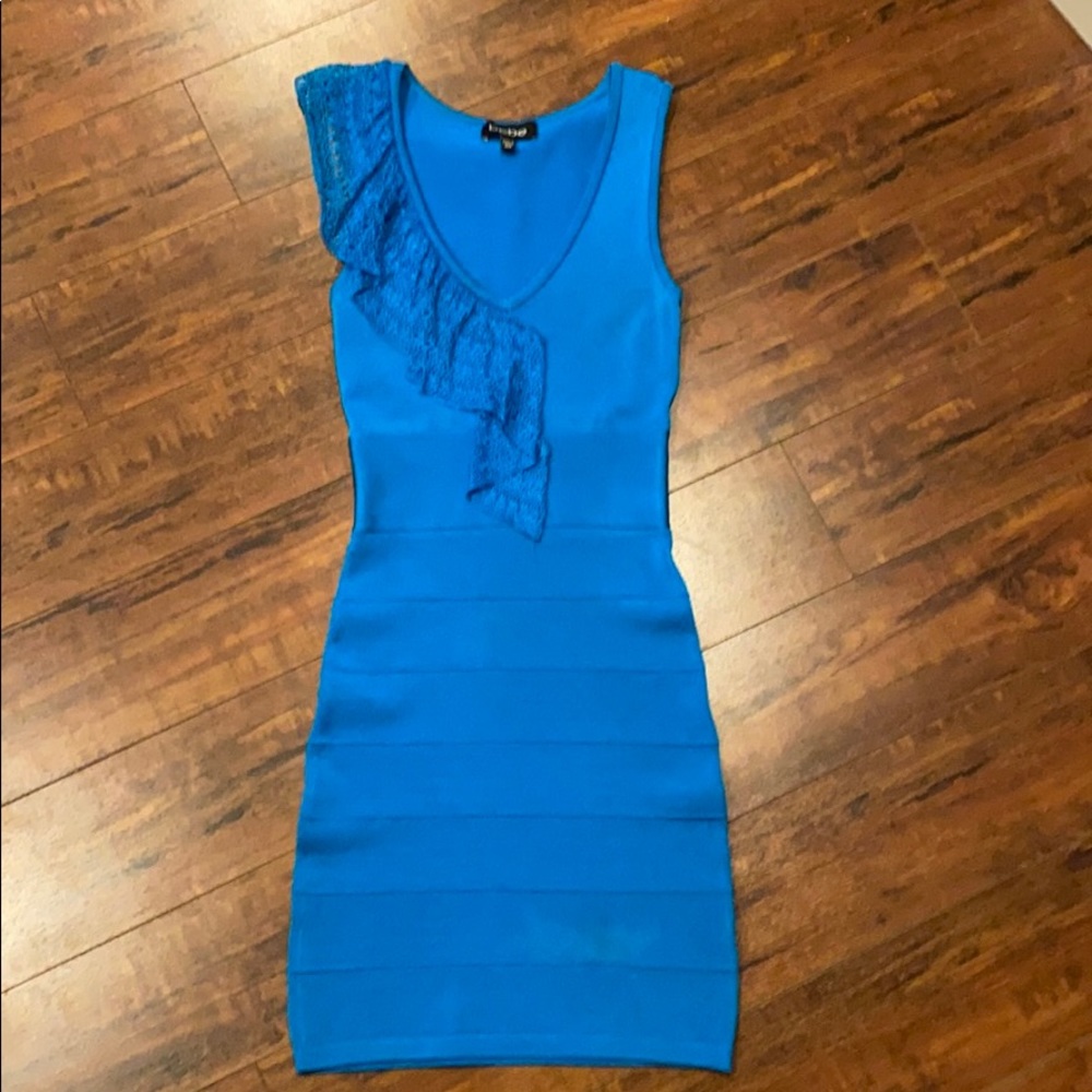 BEBE Turquoise bodycon dress- SZ XS